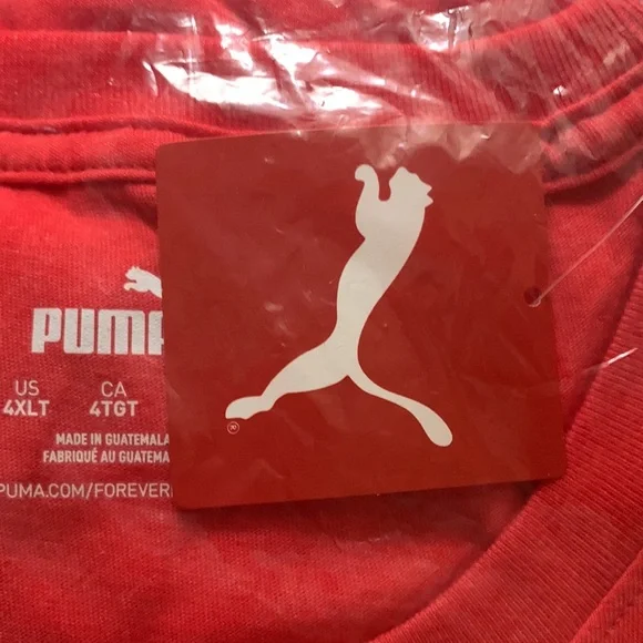 ⭐️NEW PUMA Red Heather Tee Shirt Size 4XLT - Picture 3 of 7